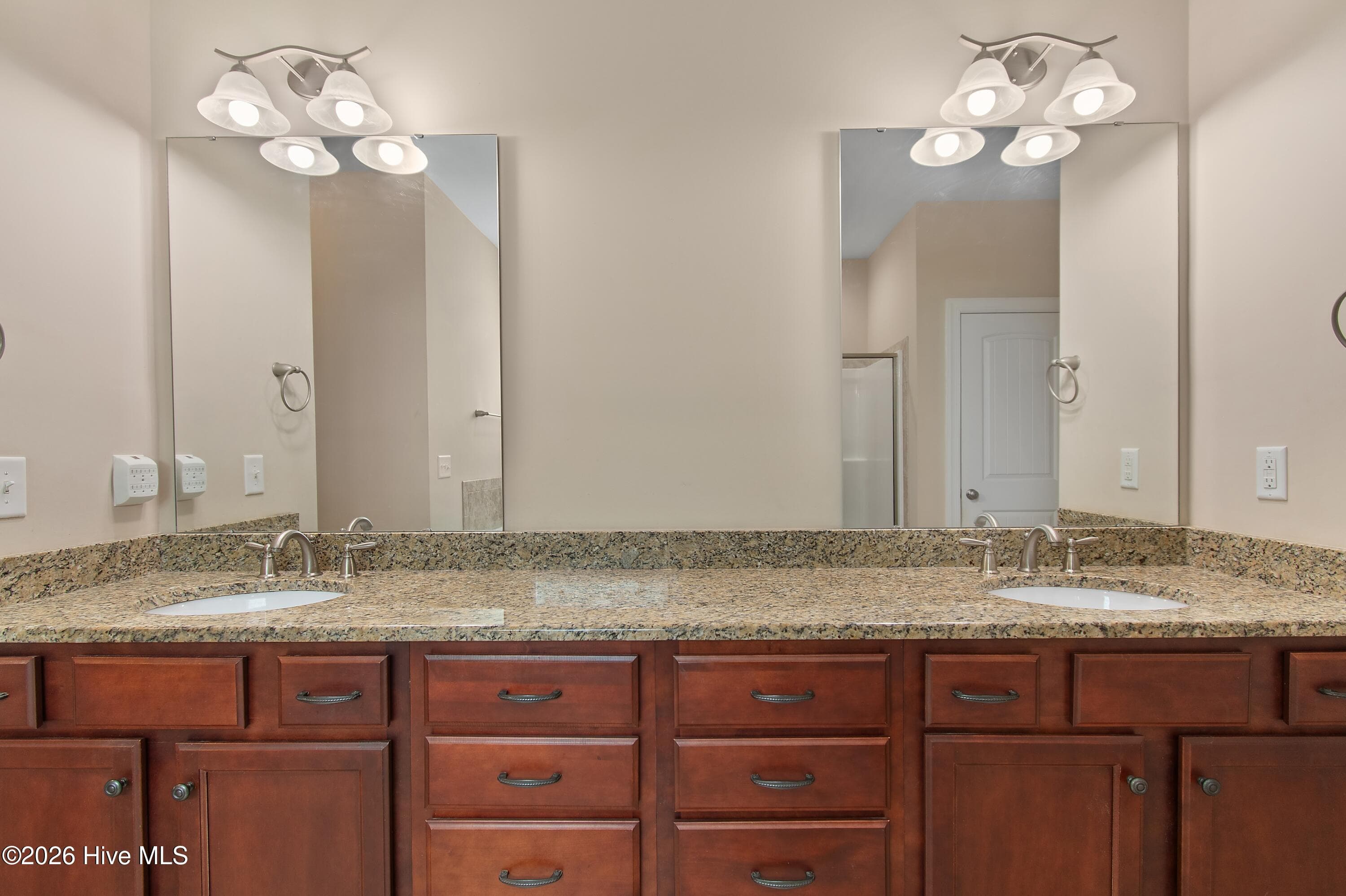 Granite countertops, wood cabinets. - 1674 Back Bay Drive SW, Shallotte, NC 28470