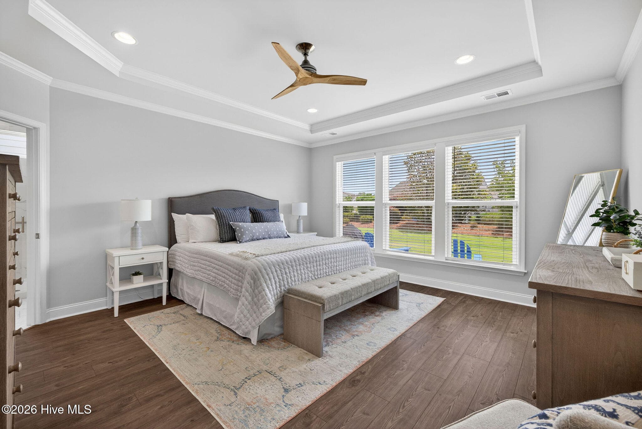 Primary suite with tray ceiling - 858 Broomsedge Terrace, Wilmington, NC 28412