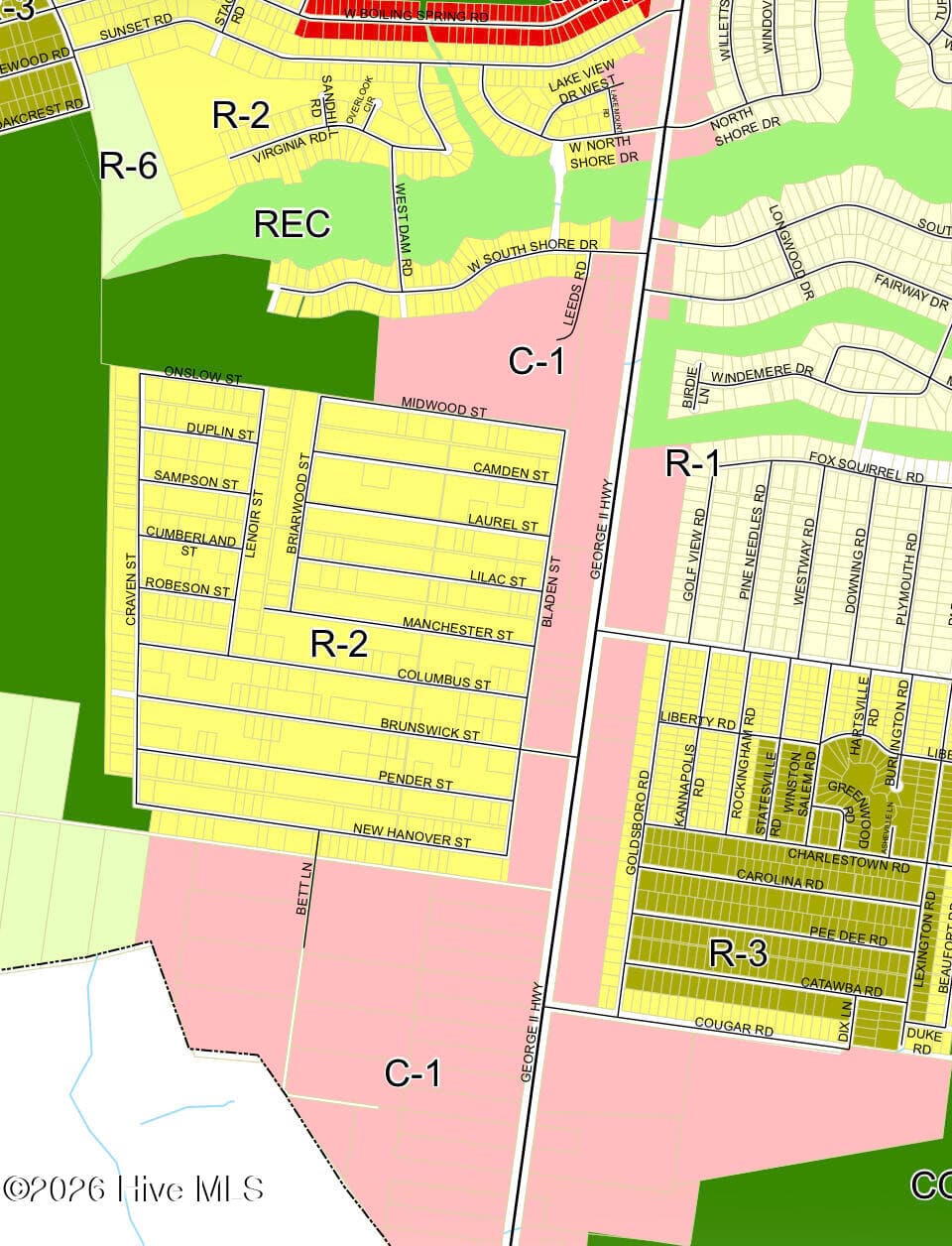 Residential Lot at L-724,725 Camden & Bladen Streets, Boiling Spring Lakes, NC 28461, photo 2 of 2