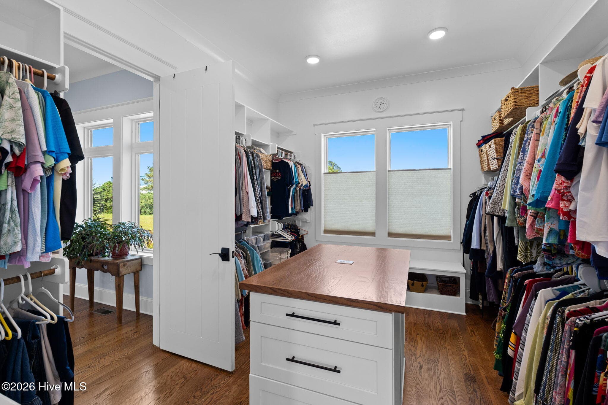 Large oversized closet with multiple built-in drawers and shelving eliminating the need for dressers/bureaus in the bedroom - 2775 Long Bay Drive SE, Southport, NC 28461