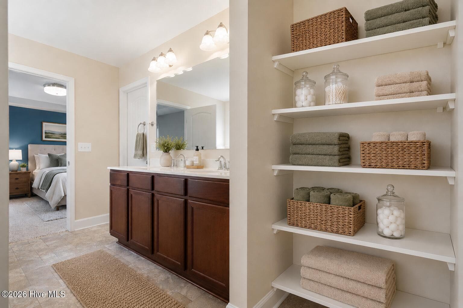 primary bath virtually staged - 447 Avendale Drive, Rocky Point, NC 28457