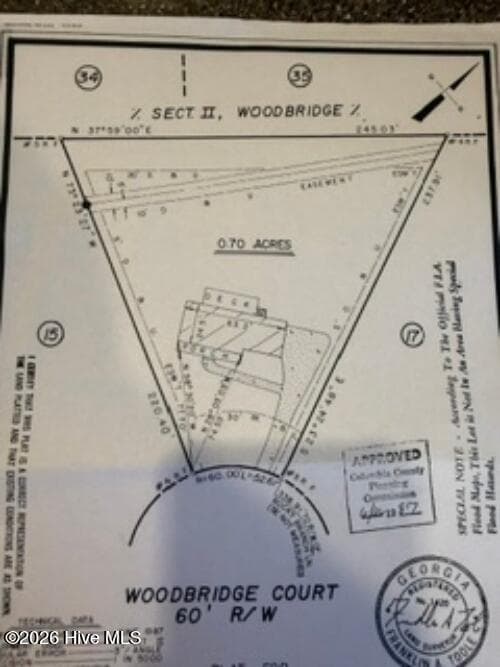 Plat - 4626 Woodbridge Court, Evans, GA 30809