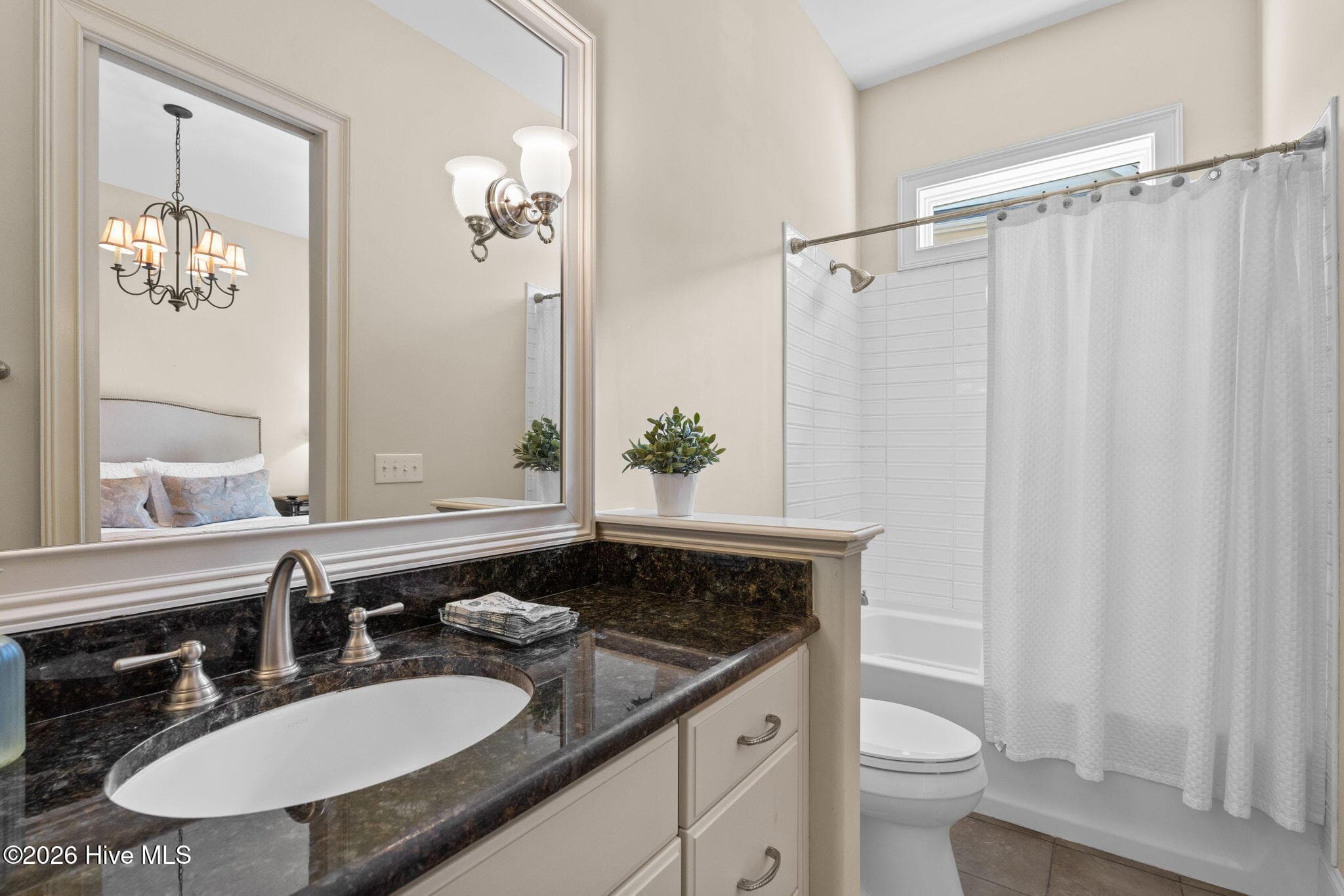 1st floor guest bath with tub - 3858 Ridge Crest Drive, Southport, NC 28461