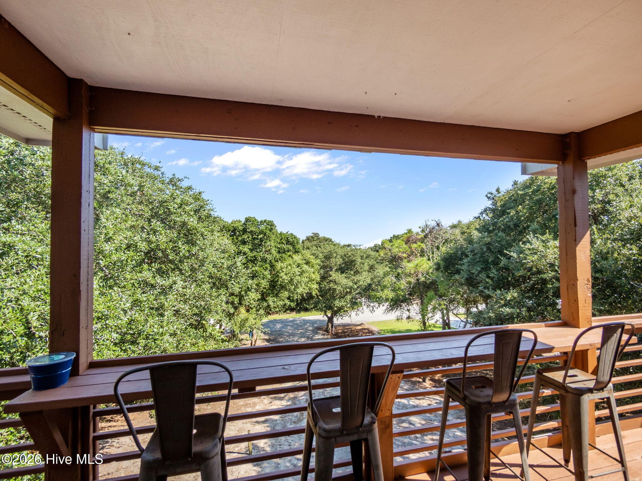 Covered Deck w/Bar Seating - 5415 Cedar Tree Lane, Emerald Isle, NC 28594