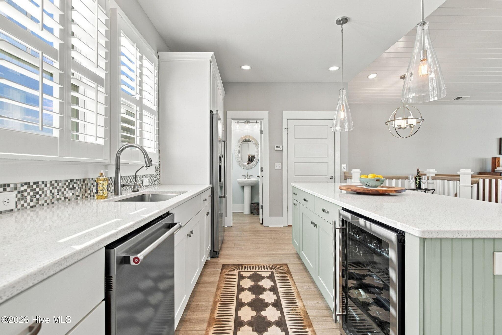 Built-in wine cooler - 229 Red Lewis Drive, Kure Beach, NC 28449