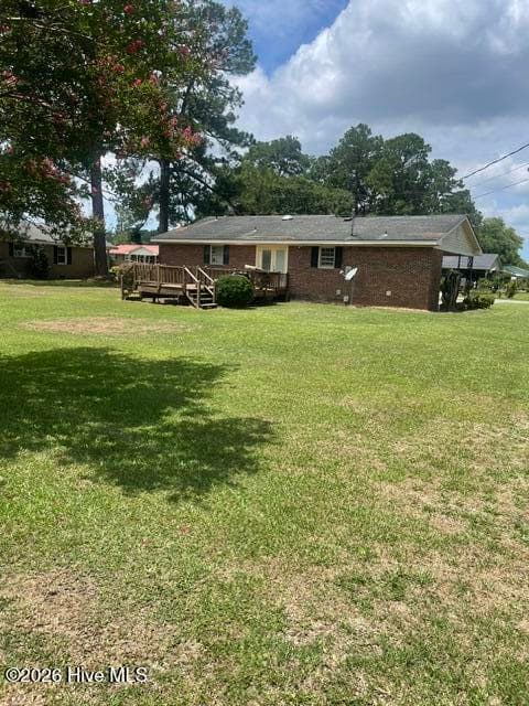 Back view of home - 114 Short Street 1, Warsaw, NC 28398