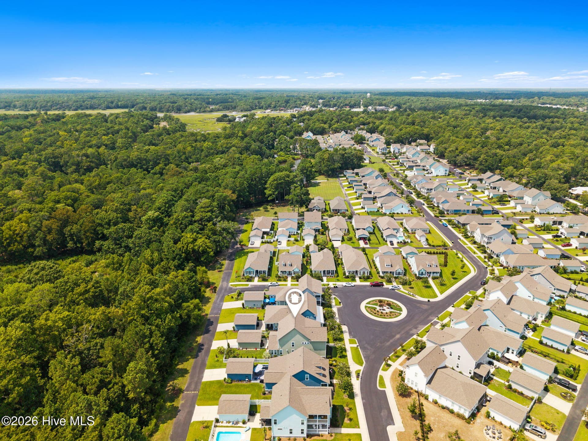 Look out over common area while on your porch! - 9099 Village Lake Drive SW, Calabash, NC 28467