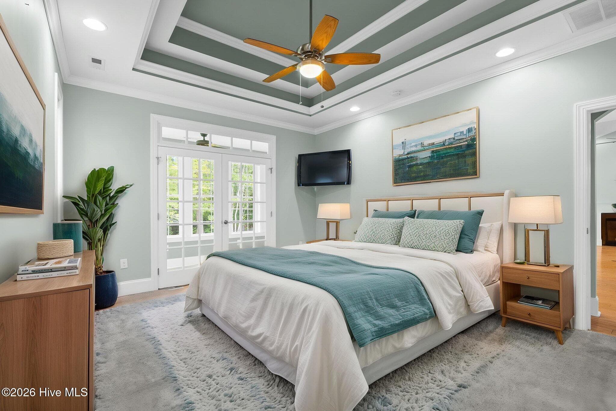 Primary Bedroom with AI Generated Furniture - 461 Springwood Drive SE, Bolivia, NC 28422