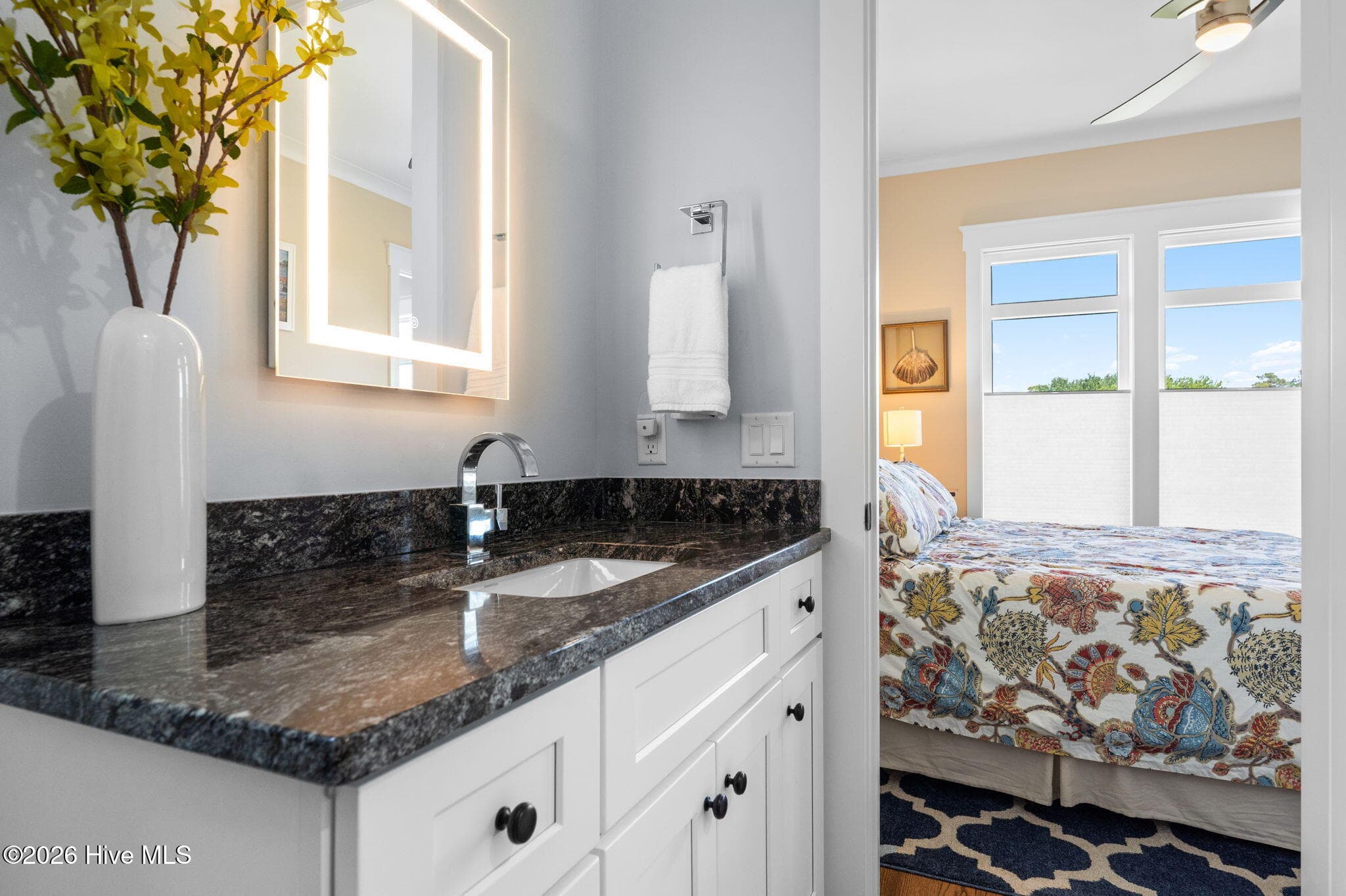 Single vanity with built-in nightlight mirror - 2775 Long Bay Drive SE, Southport, NC 28461