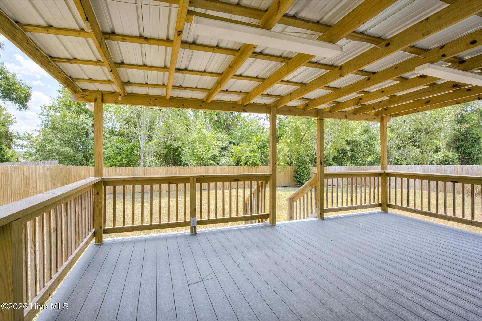 Covered Back Deck with Power - 166 Eagle Lake Road, North Augusta, SC 29841