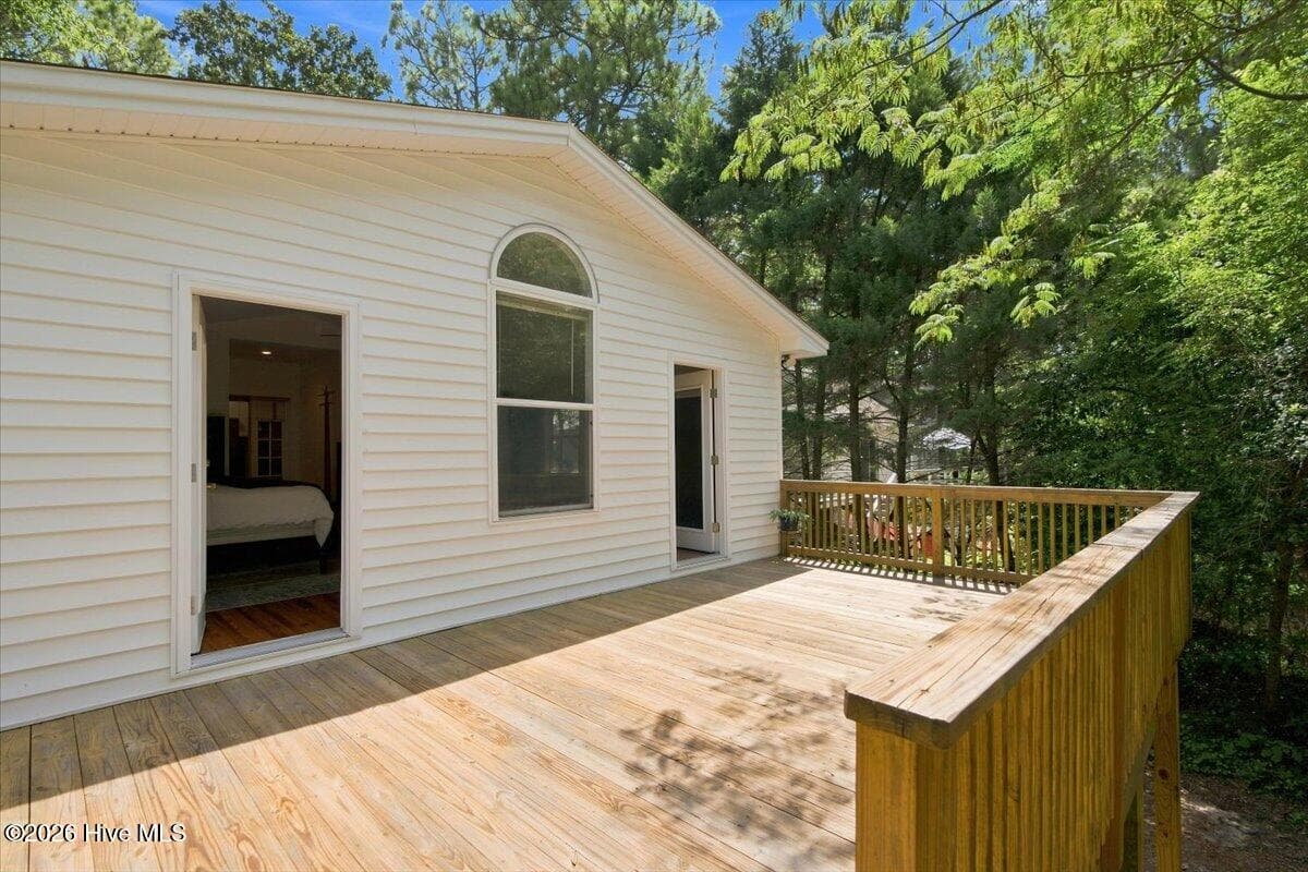 Back deck off primary suite - 160 N Ridge Street, Southern Pines, NC 28387