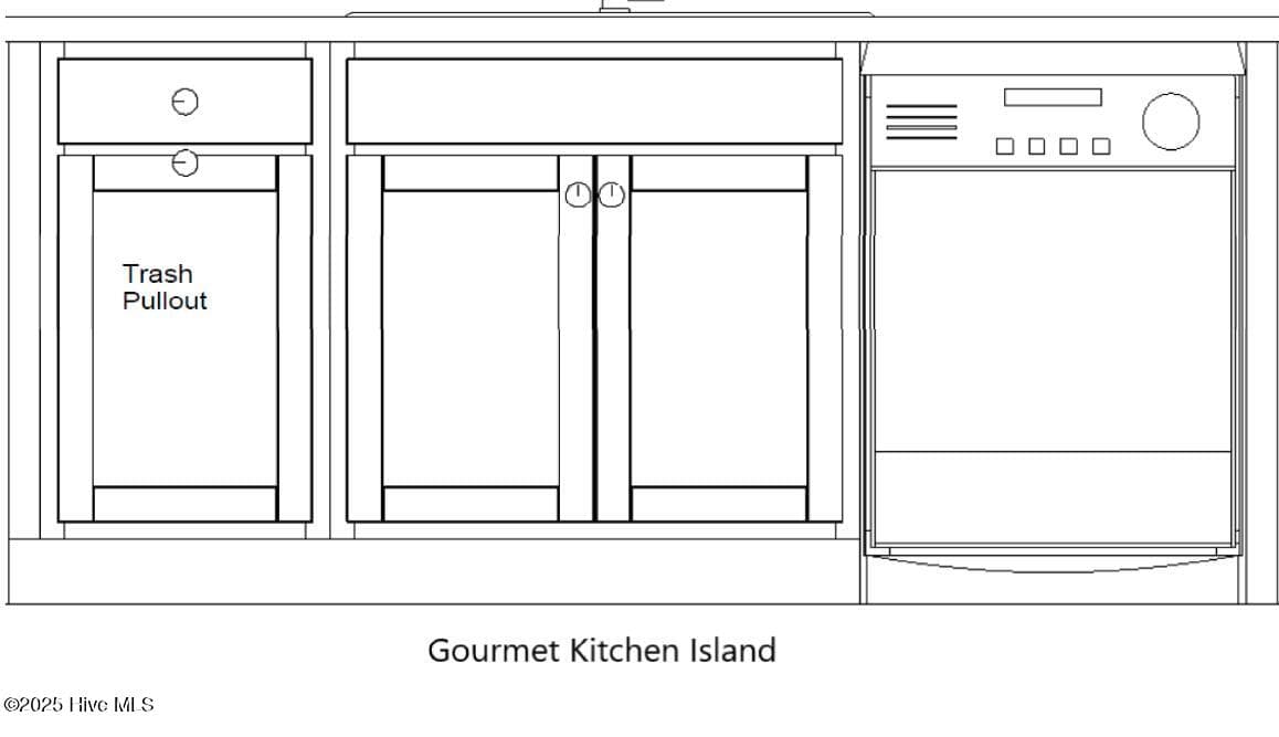 Kitchen Island Cabinet layout only - 6235 Raystone Way, Leland, NC 28451