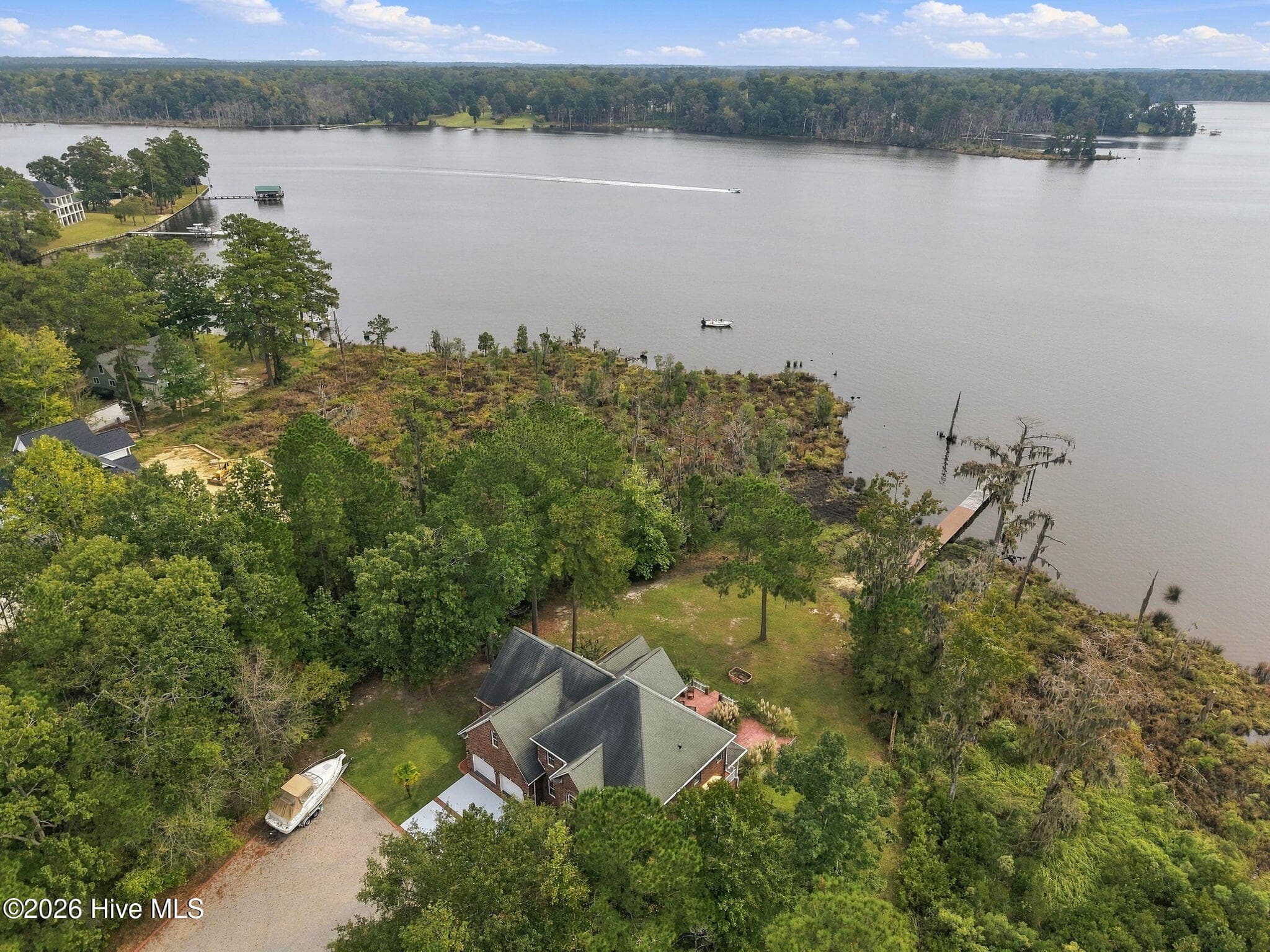 Aerial View / Waterview - 516 Long Point Road, Chocowinity, NC 27817