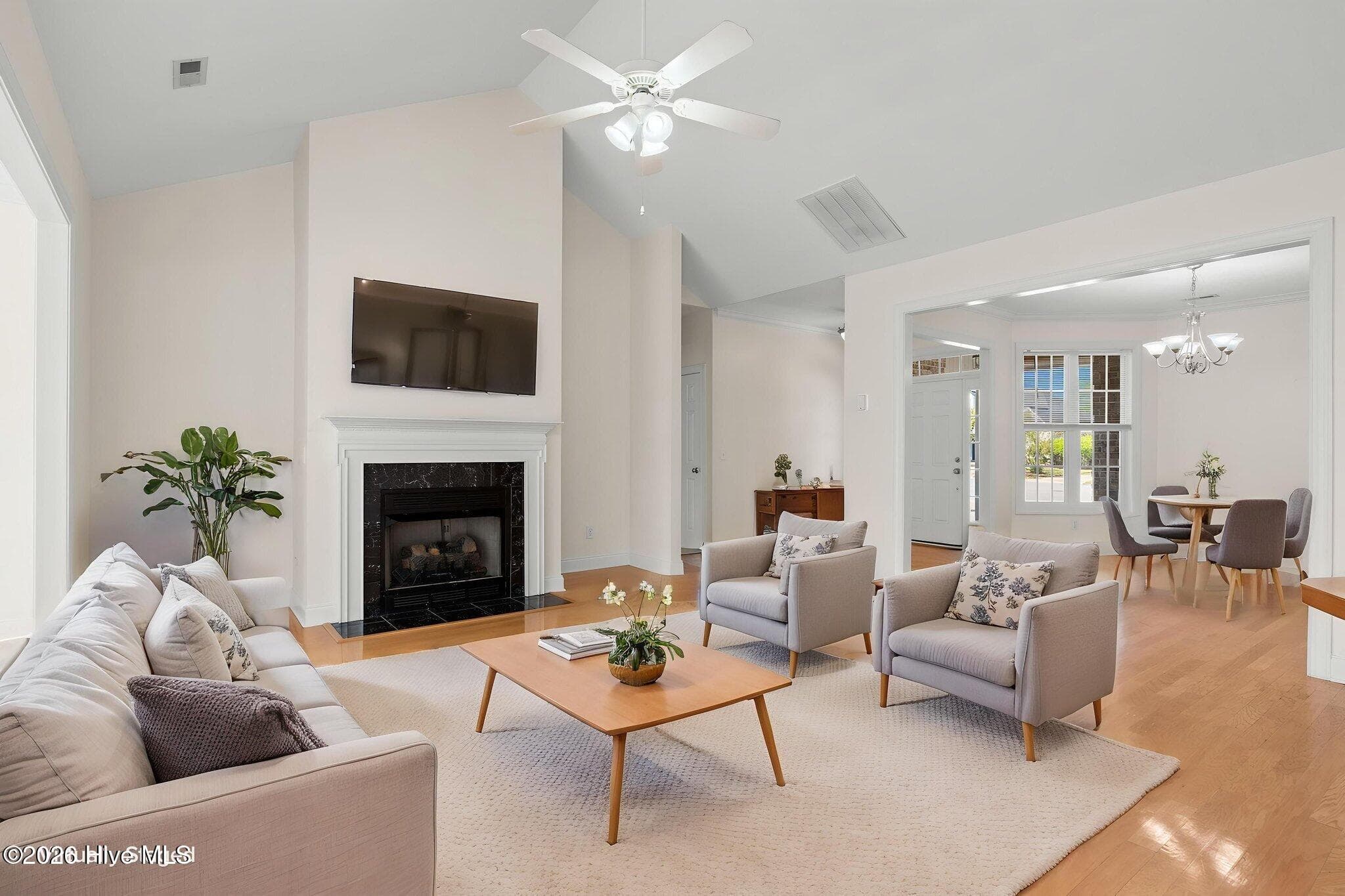 Living Room (AI Staged) - 1052 Stonebridge Lane, Leland, NC 28451