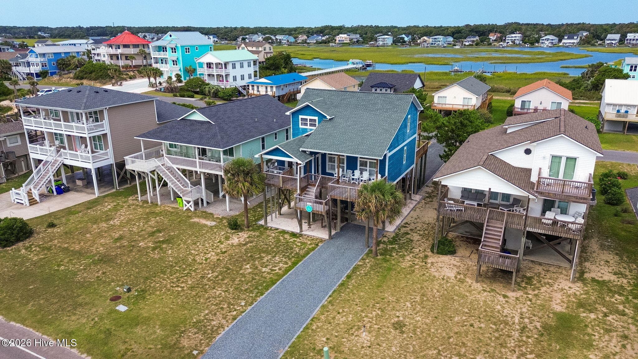 Aerial view - 2330 W Beach Drive, Oak Island, NC 28465