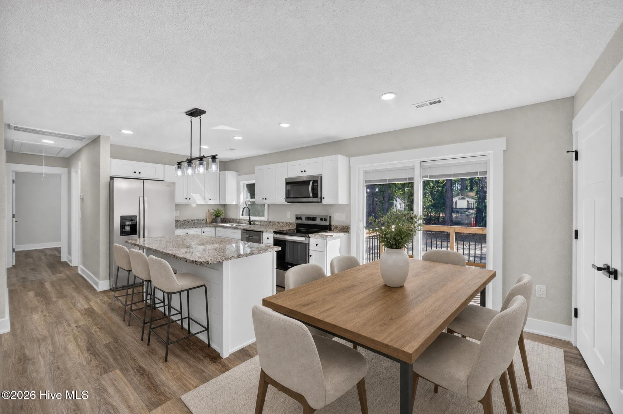 Digitally Staged Dining Space - 125 Martin Lane, Hertford, NC 27944