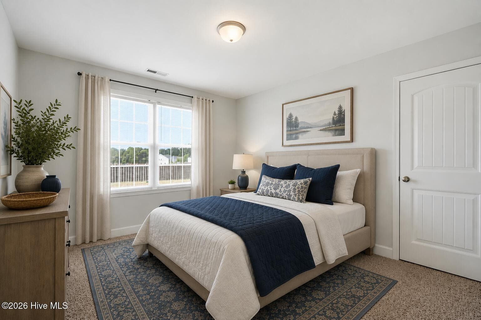 guest bedroom virtually staged - 447 Avendale Drive, Rocky Point, NC 28457