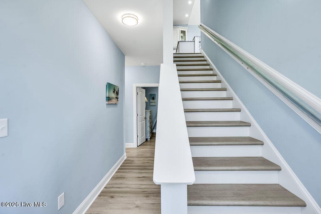 Entrance into 2nd level & stairs to 3rd floor - 246 Grandview Drive, Sneads Ferry, NC 28460