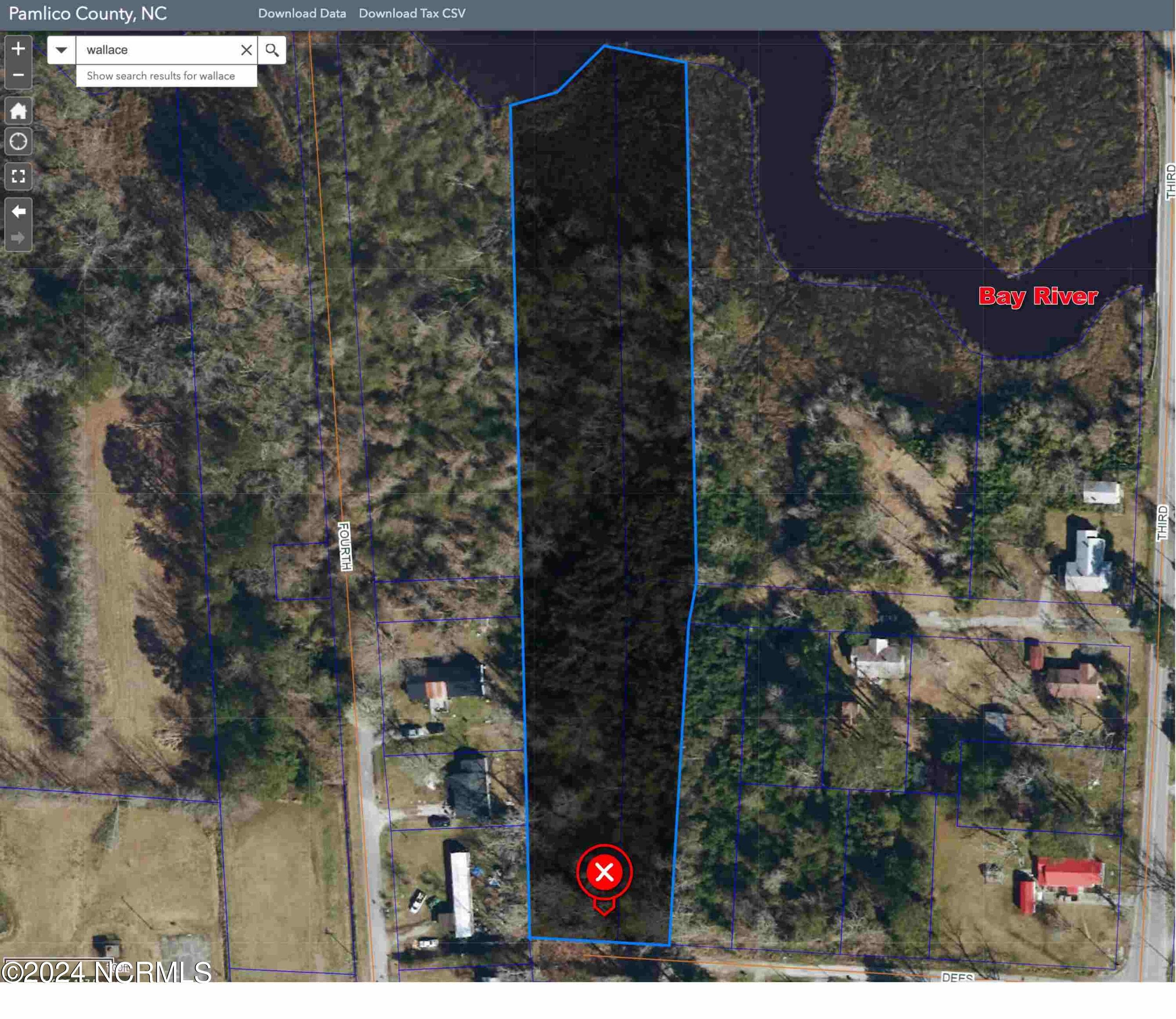 Pamlico Co GIS Image - This is NOT a Survey! Labelled by Listing Broker. - 314 Multiple Lots Dees Avenue, Bayboro, NC 28515