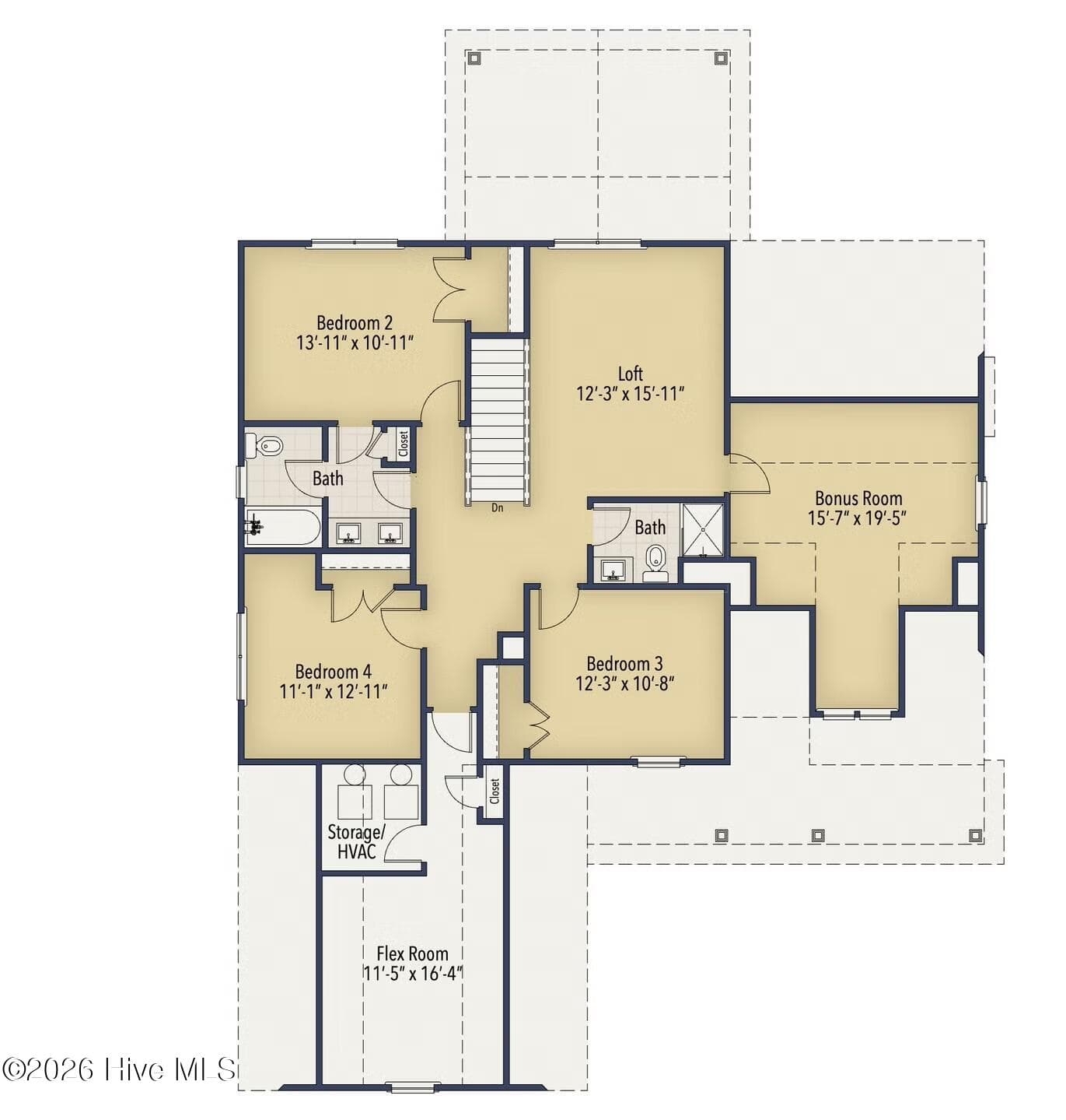 Floor Plan 2nd floor - 612 Gregory Street, Carthage, NC 28327
