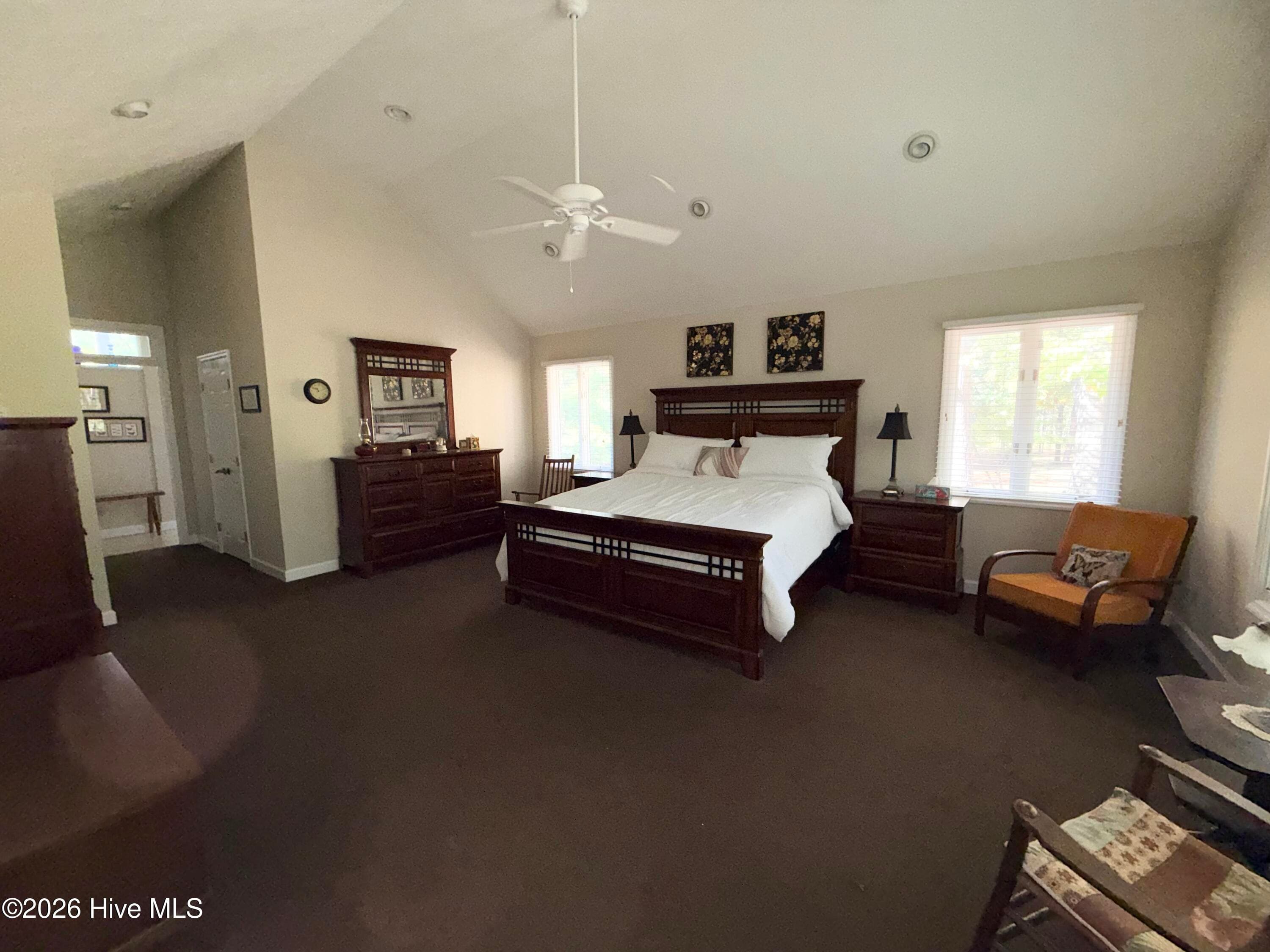 large master bedroom with his and her closets - 12681 Blues Farm Road, Laurinburg, NC 28352
