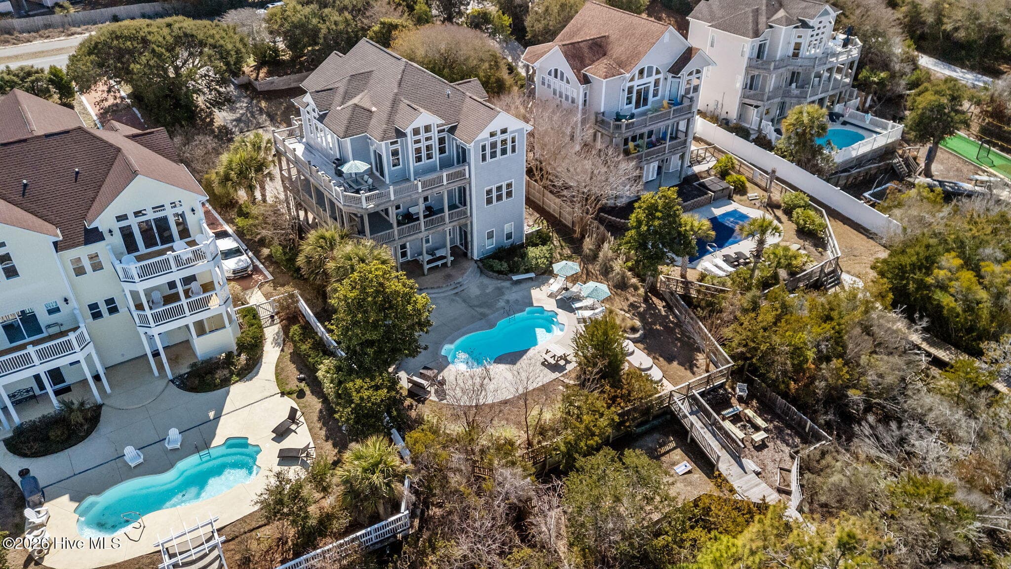 Rear Aerial View - 4204 Emerald Drive, Emerald Isle, NC 28594