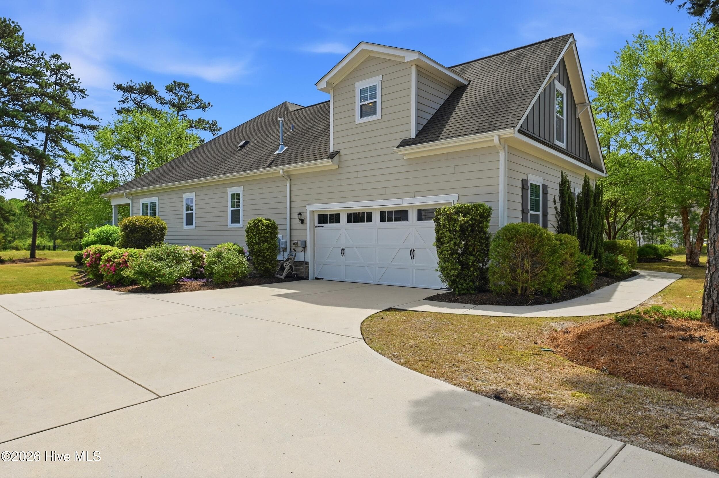 Garage elevation - 9385 Fallen Pear Lane NE, Leland, NC 28451