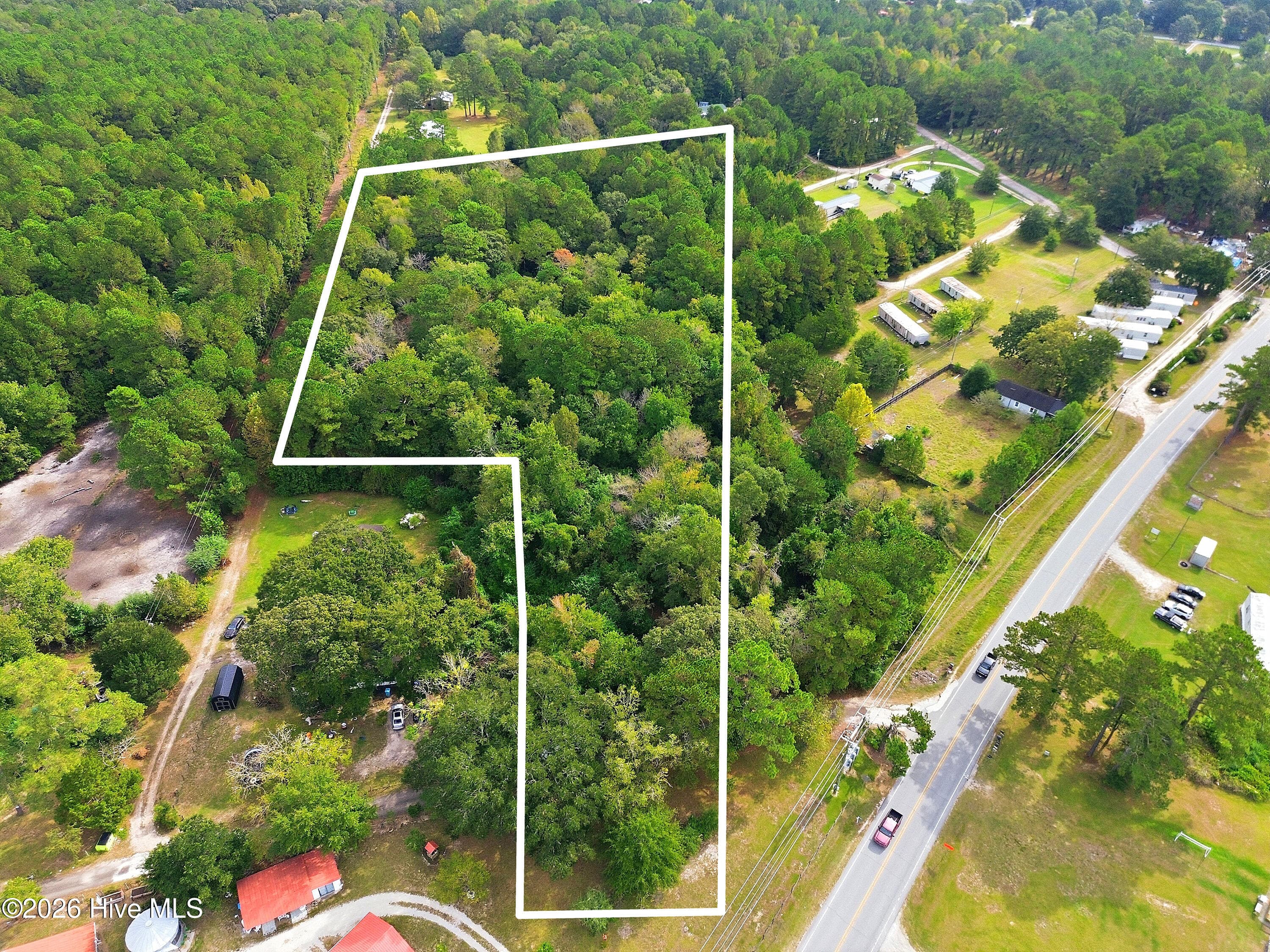 Not a survey, approximate property line - 255 Old Fountain Road, Richlands, NC 28574