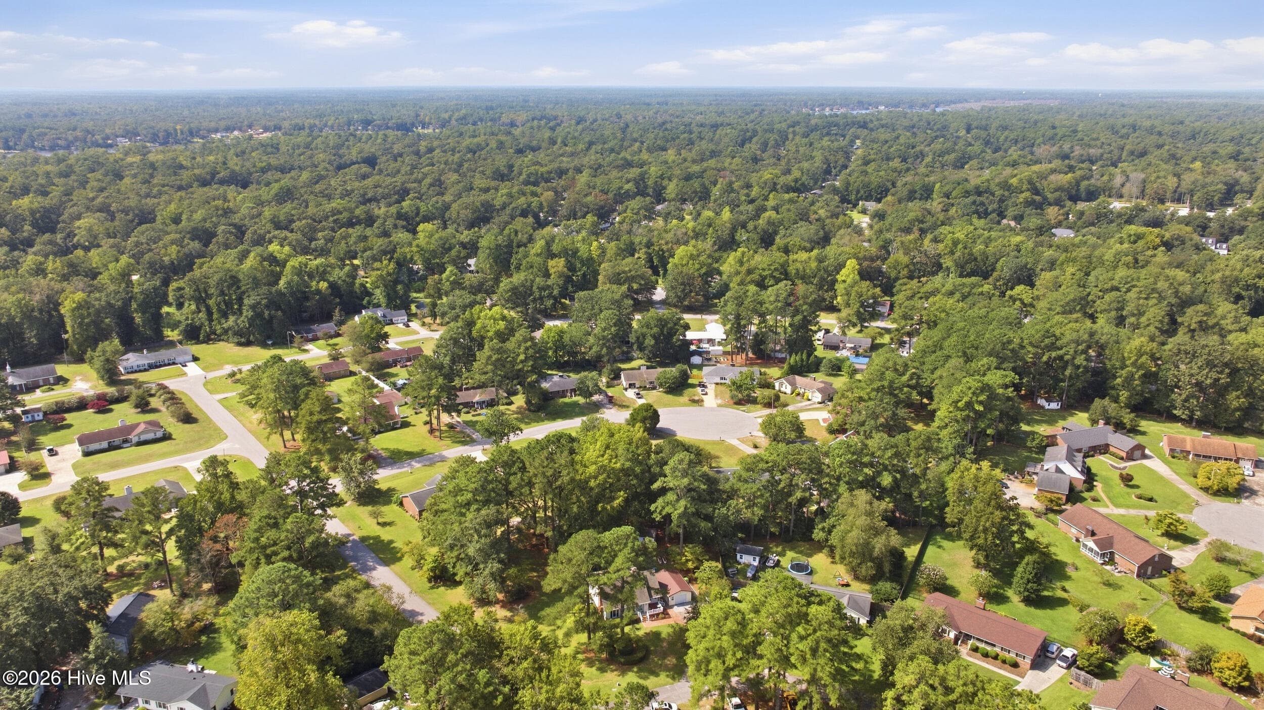 Aerial View - 3308 Hunt Master Road, Trent Woods, NC 28562