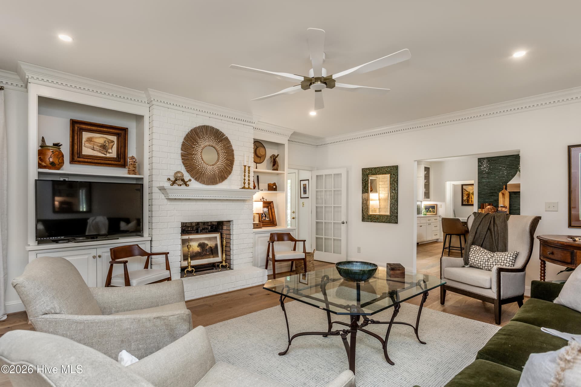 Very spacious family room perfect for entertaining with adjacent bar room, sunroom and kitchen. - 5050 Country Club Drive N, Wilson, NC 27896