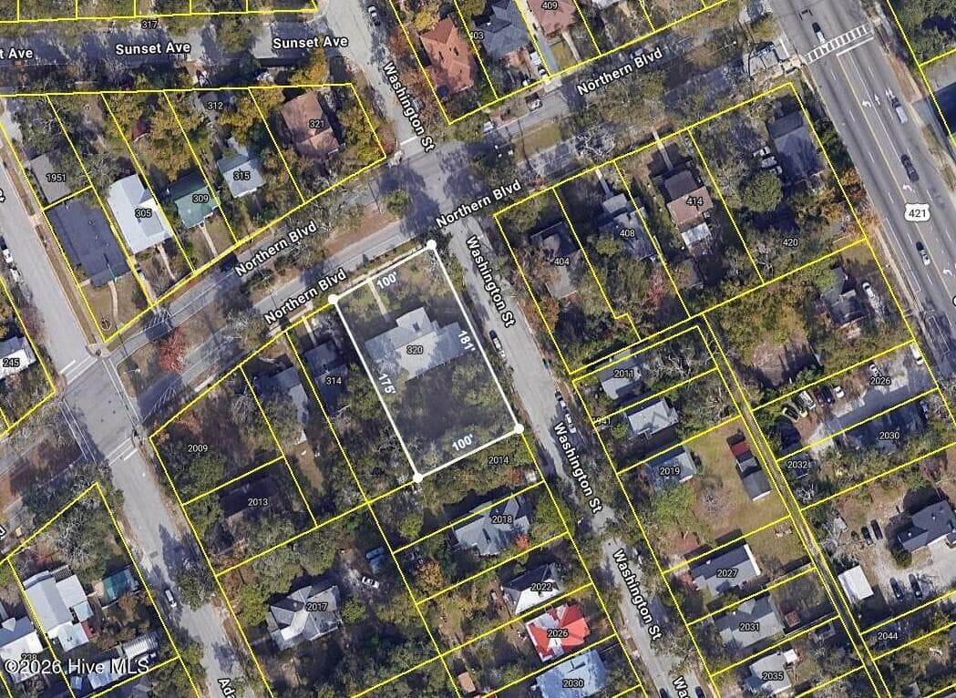 Oversized lot, tax records show as section 4 lots 1 and 2, but they have been combined as one large lot. - 320 Northern Boulevard, Wilmington, NC 28401