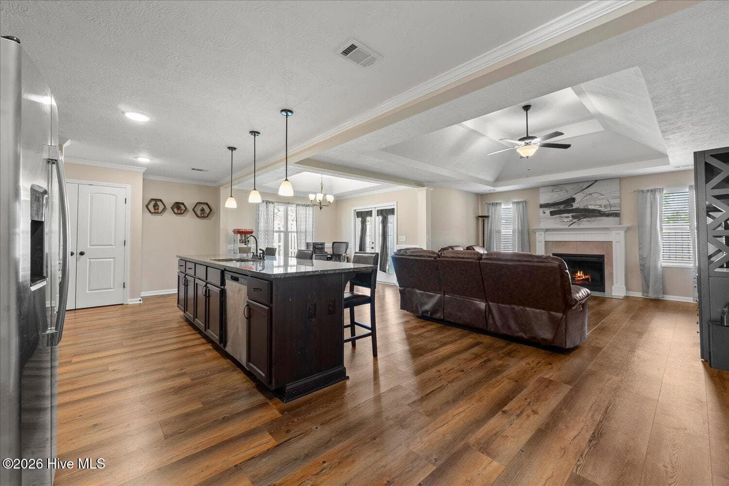Kitchen and Living Room - 3049 Easton Drive, Hephzibah, GA 30815