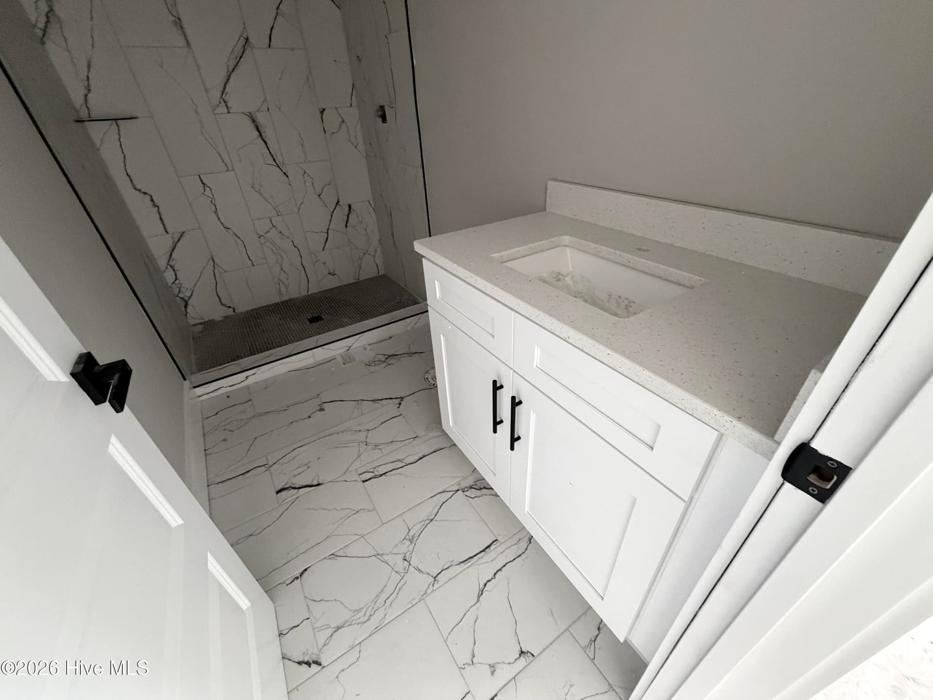 Guest bedroom 3 ensuite bath, under construction. - 550 Glenburnie Street NW, Calabash, NC 28467