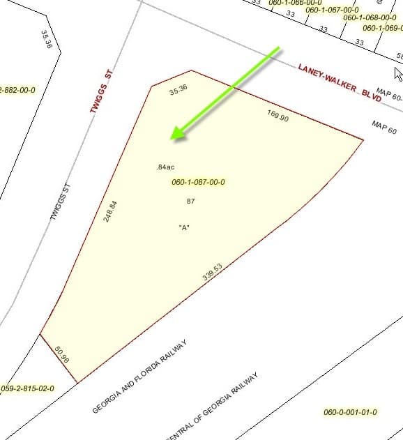 Unimproved Land at 1210 Twiggs Street, Augusta, GA 30901, photo 3 of 4