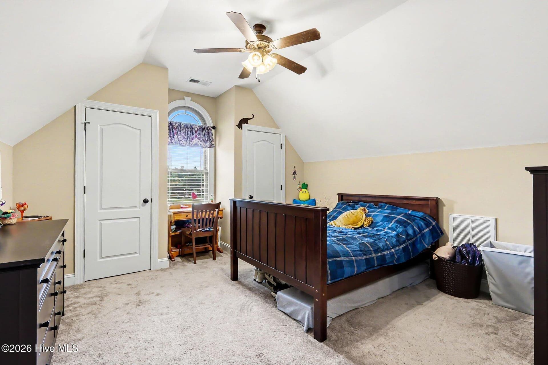 Upstairs Bedroom 5 with attached full bathroom - 1404 Sunset Drive, Goldsboro, NC 27534