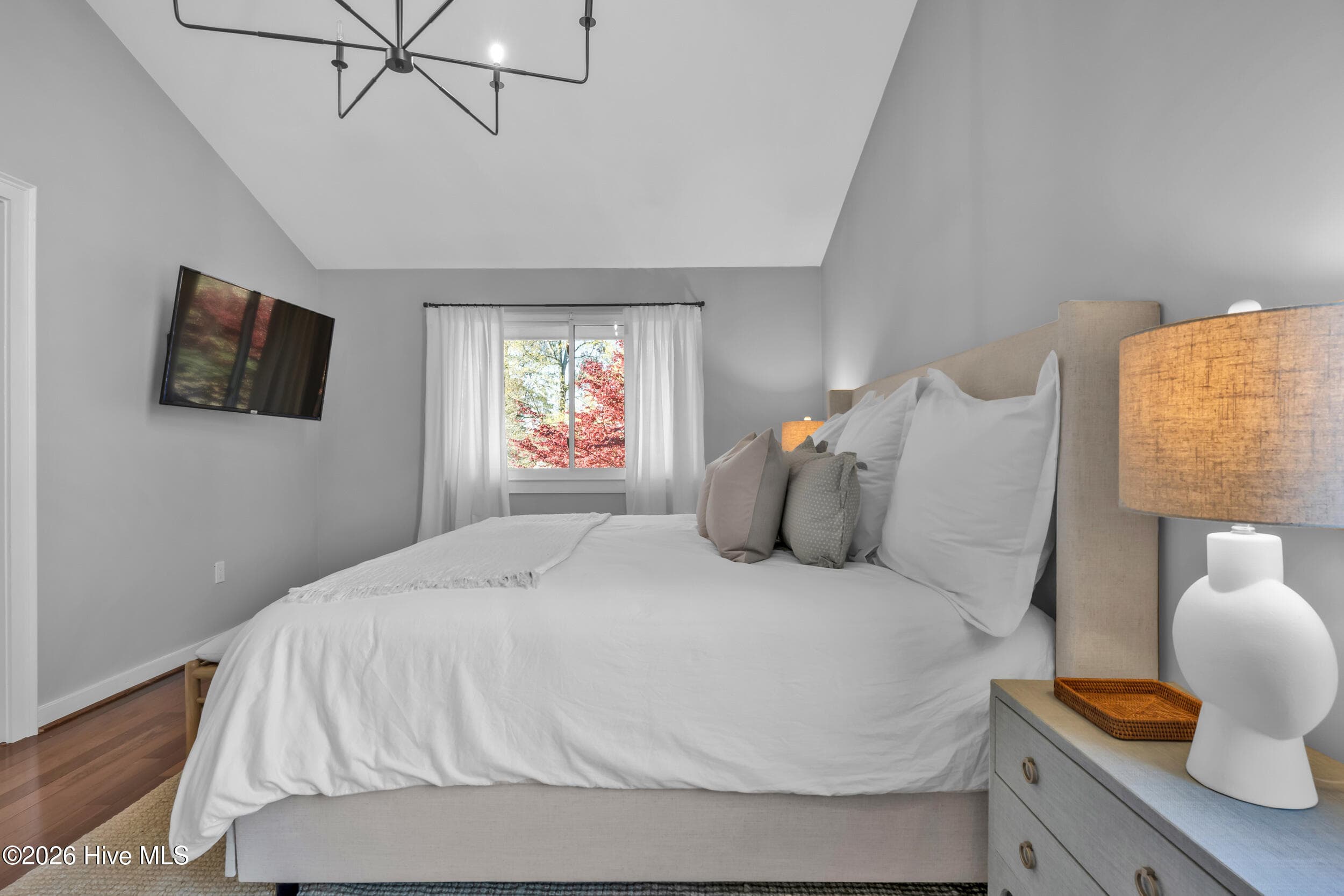 Owner's bedroom with TV - 401 S Lake Drive, Thomson, GA 30824