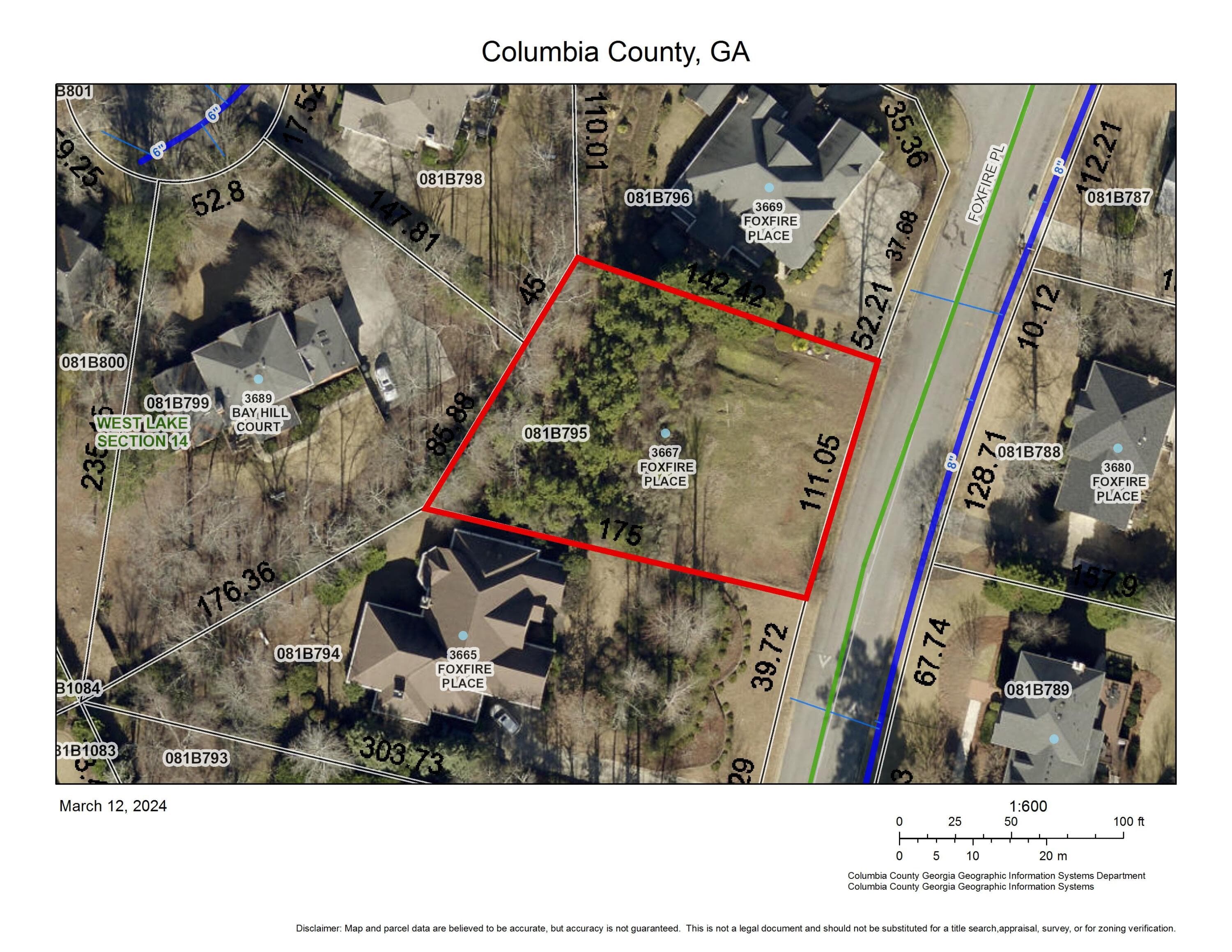 Residential Lot at 3667 Foxfire Place, Martinez, GA 30907, photo 3 of 3