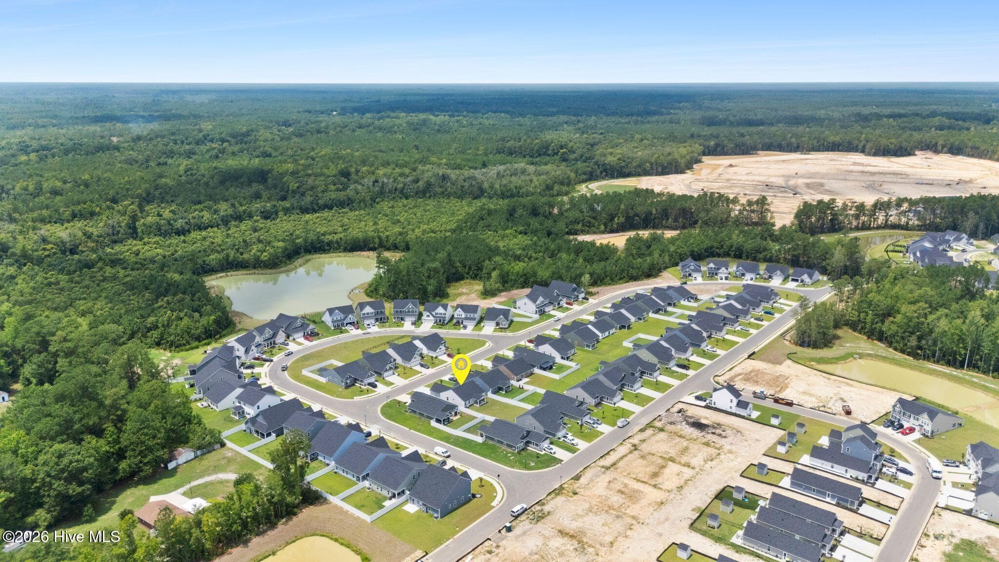 MIDDLE CREEK VILLAGE - approximate location of house marked with yellow pin - 967 Rindlewood Trail NE, Bolivia, NC 28422