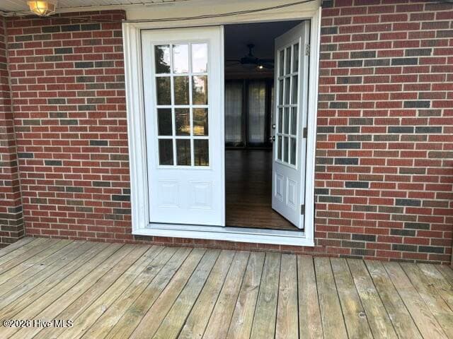 New french doors from deck to great room - 3108 Amherst Road, Rocky Mount, NC 27804