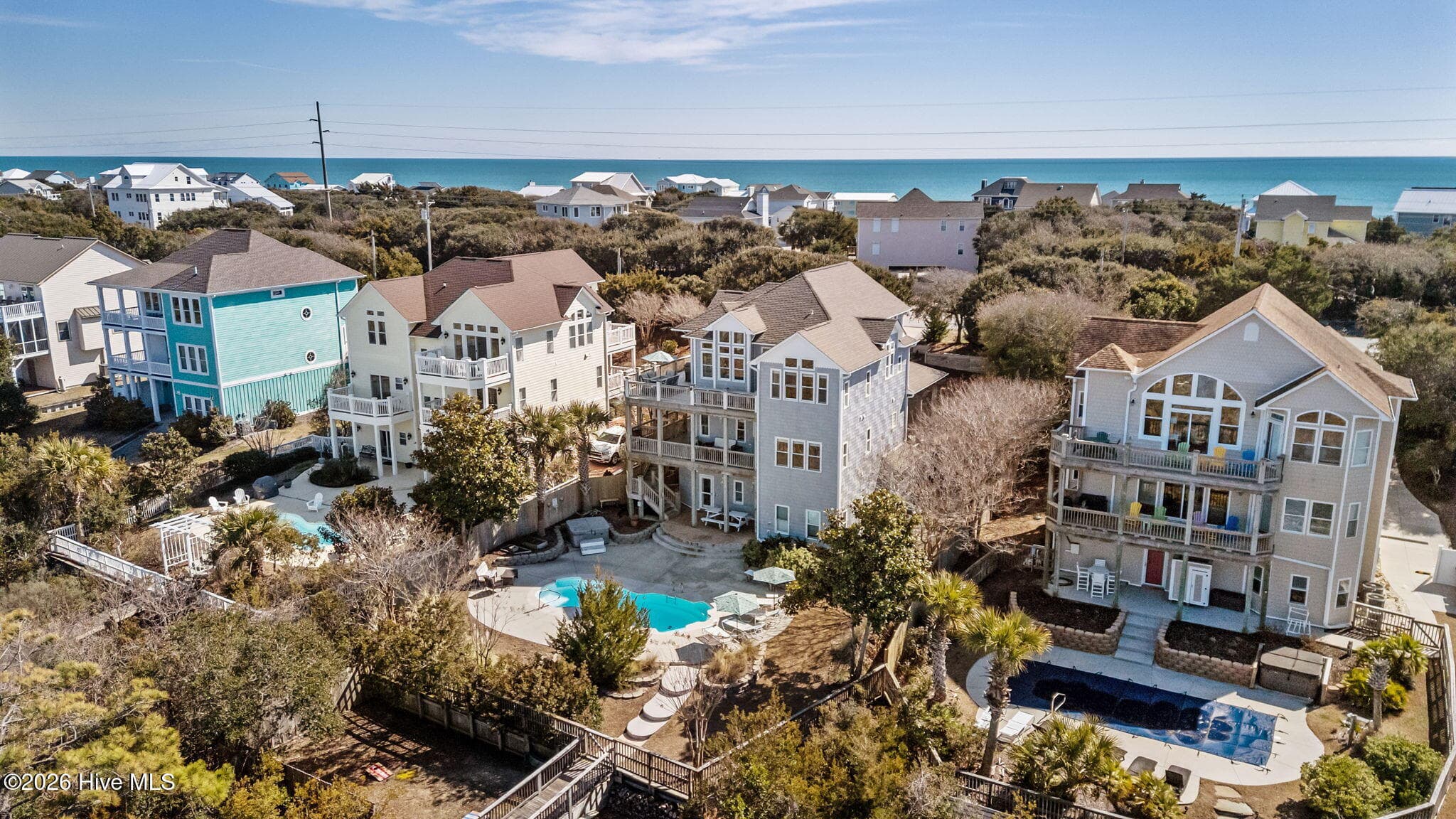 Rear Aerial View - 4204 Emerald Drive, Emerald Isle, NC 28594