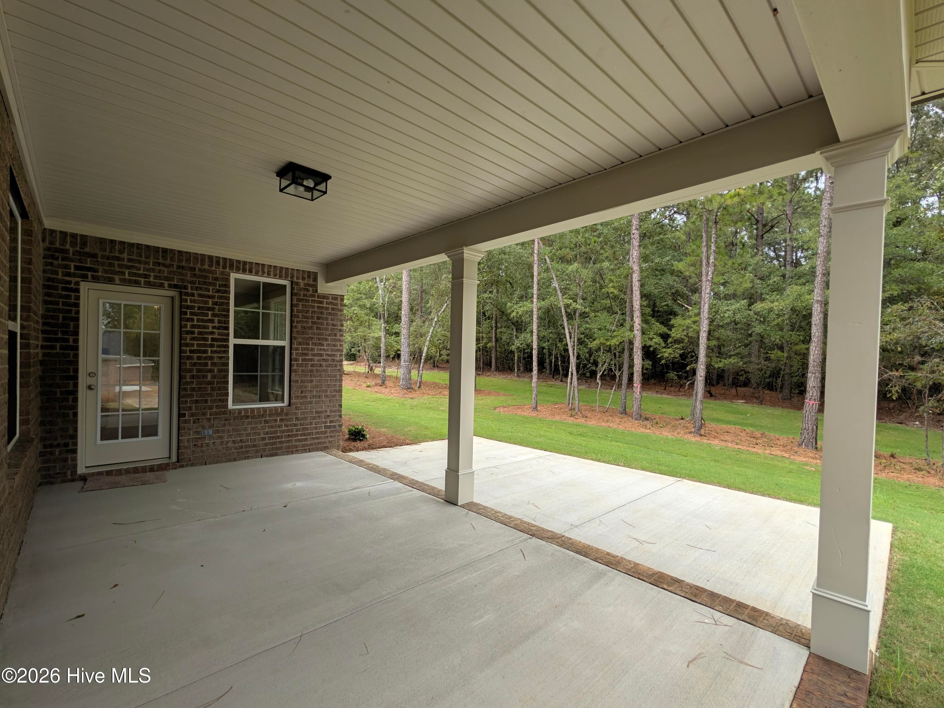 Extended, uncovered rear patio - 434 Longshadow Drive, Aiken, SC 29803