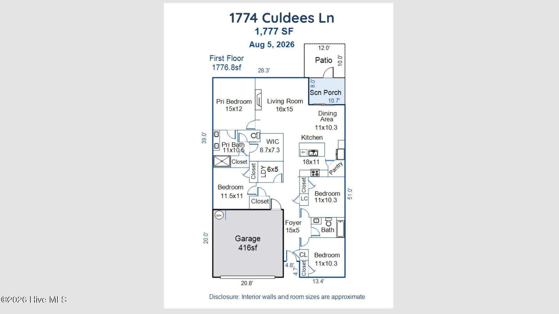 Floor plan - 1774 Culdees Lane SE, Bolivia, NC 28422