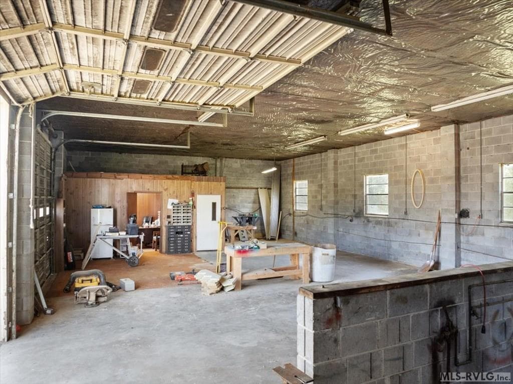 Garage inside view