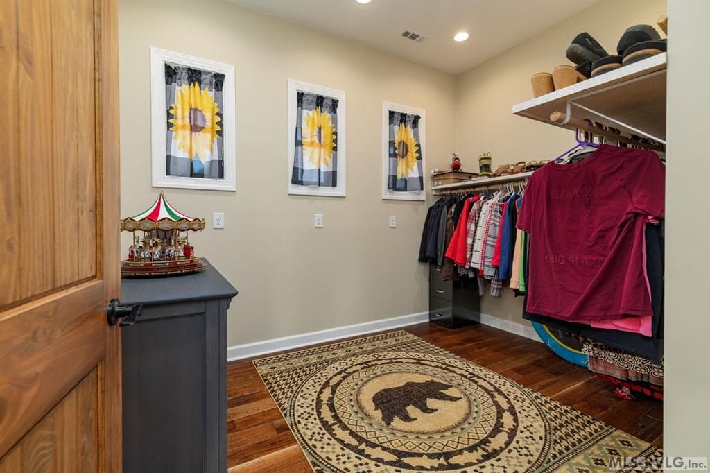 Master bedroom walk-in closet