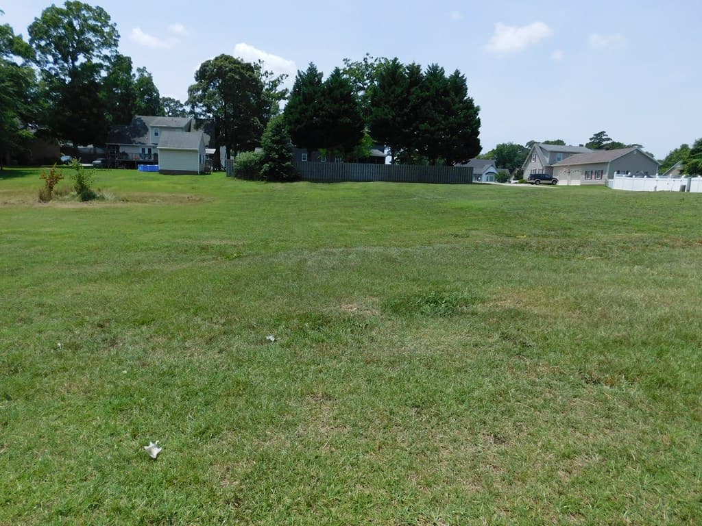 Corner of lot looking toward street