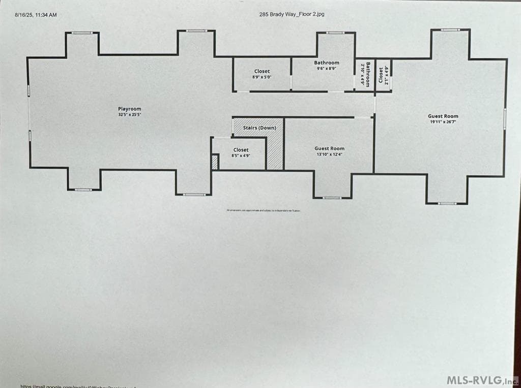 Upper Floor Plan - 285 Brady Way, Clarksville VA 23927, Clarksville