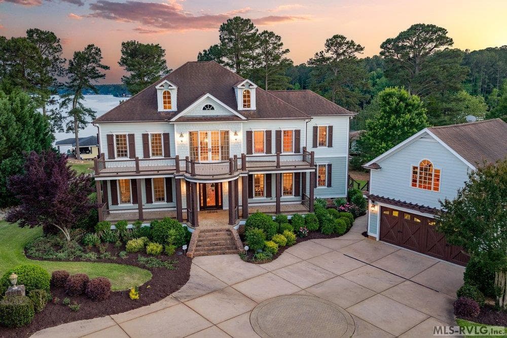 Luxury Lakeside Living, Grand Waterfront Estate blends Southern style with luxury lakeside living - 381 West Bend Dr., Gasburg VA 23857, Gasburg