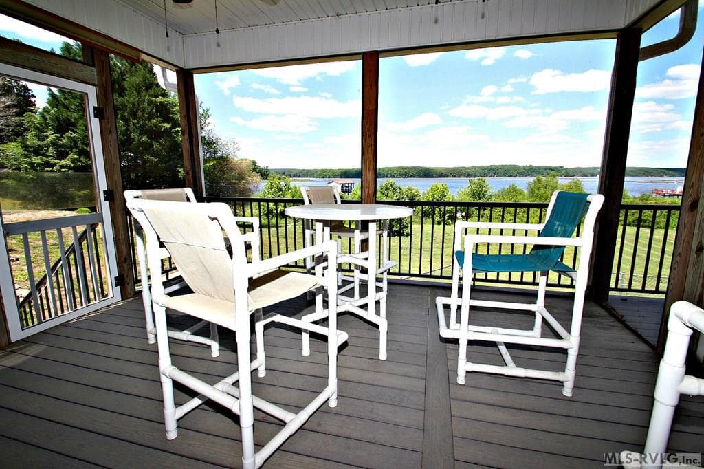 Screened Porch overlooking the Lake