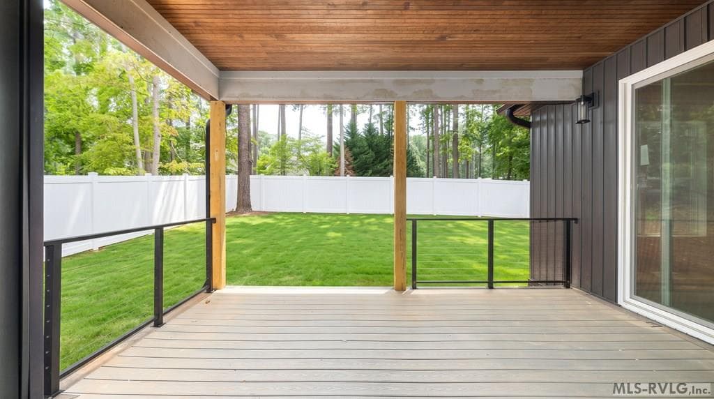 Virtually Added Privacy Fence , A similar type of solid panel white vinyl fence is scheduled to be installed and included in the purchase price. A double gate on the right driveway side and single gate on left side of home.