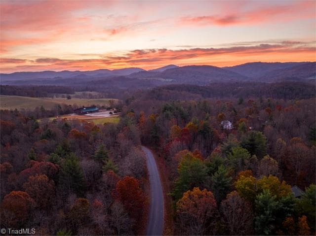 14 Sunrise over Zinzendorf with fall colors - Lot 25 Zinzendorf Lane, Moravian Falls NC 28654, Moravian Falls